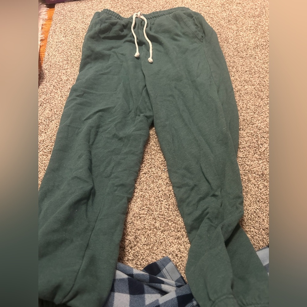Green sweatpants